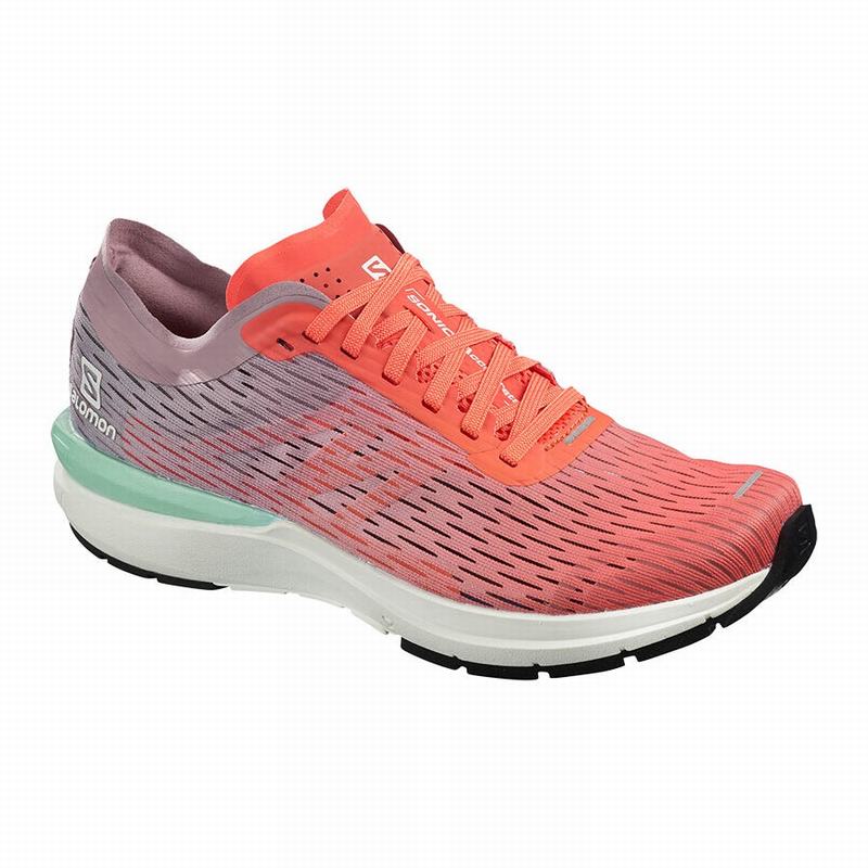 Salomon SONIC 3 ACCELERATE W Zapatillas De Running Mujer - Marrones / Blancas - Colombia (72916-QEOR